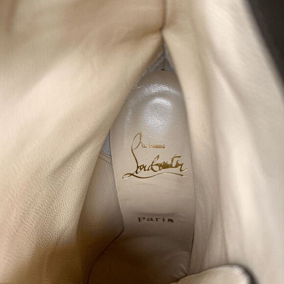 Christian Louboutin Madison Suede Lace Up Pump Ankle Bootie EU 38.5 US 8.5 Heels - Picture 9 of 9